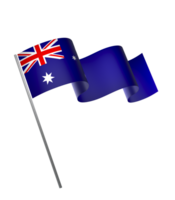 Australia flag element design national independence day banner ribbon png