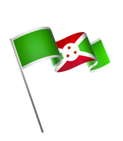 Burundi Flagge Element Design National Unabhängigkeit Tag Banner Band png