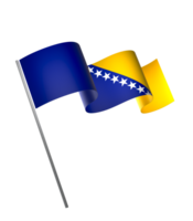 Bosnia and Herzegovina flag element design national independence day banner ribbon png