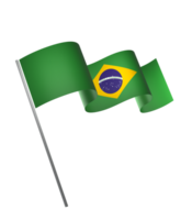 Brasilien flagga element design nationell oberoende dag baner band png