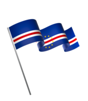 Cabo Verde flag element design national independence day banner ribbon png