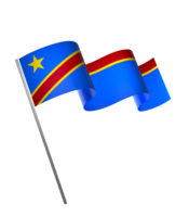 DR Congo flag element design national independence day banner ribbon png