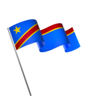 dr Congo bandeira elemento Projeto nacional independência dia bandeira fita png