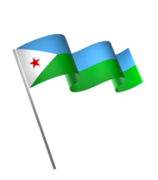 djibouti bandeira elemento Projeto nacional independência dia bandeira fita png