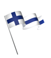 Finland flag element design national independence day banner ribbon png