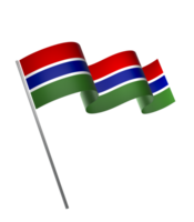 le Gambie drapeau élément conception nationale indépendance journée bannière ruban png