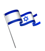 Israel flag element design national independence day banner ribbon png