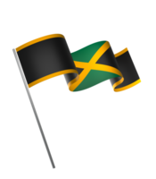 Jamaica bandeira elemento Projeto nacional independência dia bandeira fita png