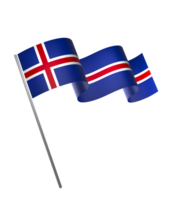 Islande drapeau élément conception nationale indépendance journée bannière ruban png
