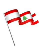 Lebanon flag element design national independence day banner ribbon png