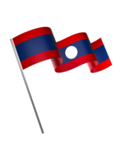 Laos flag element design national independence day banner ribbon png