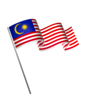 Malaysia flag element design national independence day banner ribbon png
