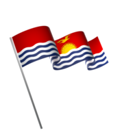 Kiribati bandera elemento diseño nacional independencia día bandera cinta png