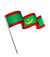 Mauritania flag element design national independence day banner ribbon png