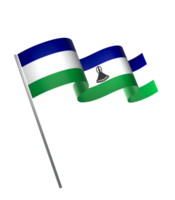 Lesotho flag element design national independence day banner ribbon png