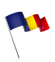 Romania flag element design national independence day banner ribbon png