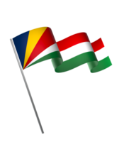 Seychellen Flagge Element Design National Unabhängigkeit Tag Banner Band png