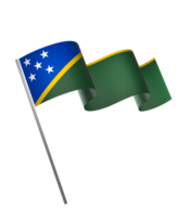 Solomon Islands flag element design national independence day banner ribbon png