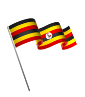 Uganda Flagge Element Design National Unabhängigkeit Tag Banner Band png