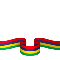 Mauritius flag element design national independence day banner ribbon png