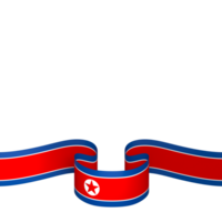 North Korea flag element design national independence day banner ribbon png