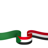 Sudan flag element design national independence day banner ribbon png