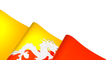 bhutan flagga element design nationell oberoende dag baner band png