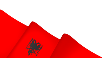 Albania flag element design national independence day banner ribbon png