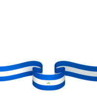 Nicaragua flag element design national independence day banner ribbon png