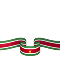 Suriname flag element design national independence day banner ribbon png