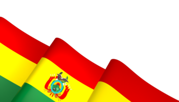 Bolivia flag element design national independence day banner ribbon png