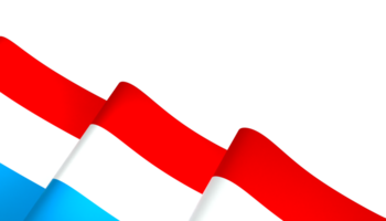 Luxembourg flag element design national independence day banner ribbon png