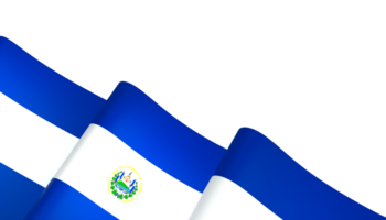 El Salvador flag element design national independence day banner ribbon png