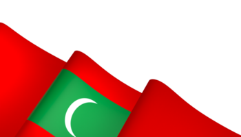 Maldives flag element design national independence day banner ribbon png