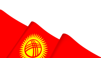 Kyrgyzstan flag element design national independence day banner ribbon png