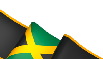 Jamaica flag element design national independence day banner ribbon png