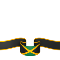 Jamaica flag element design national independence day banner ribbon png