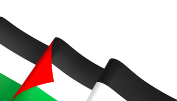 Palestine flag element design national independence day banner ribbon png