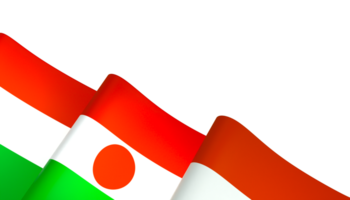 Niger flag element design national independence day banner ribbon png