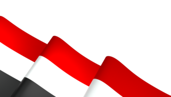 Yemen flag element design national independence day banner ribbon png