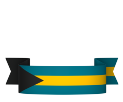 The Bahamas flag element design national independence day banner ribbon png