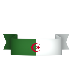 Algeria flag element design national independence day banner ribbon png