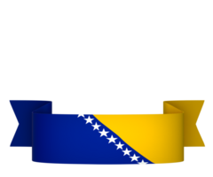 Bosnie et herzégovine drapeau élément conception nationale indépendance journée bannière ruban png