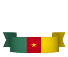 Cameroun drapeau élément conception nationale indépendance journée bannière ruban png