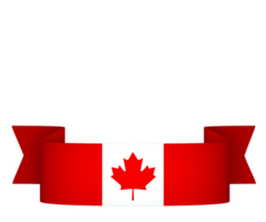 Canada flag element design national independence day banner ribbon png