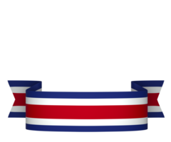 Costa Rica flag element design national independence day banner ribbon png