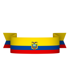 Equador bandeira elemento Projeto nacional independência dia bandeira fita png