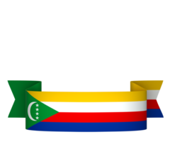 comores drapeau élément conception nationale indépendance journée bannière ruban png