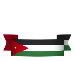 Jordan flag element design national independence day banner ribbon png