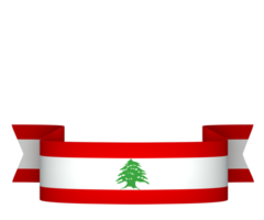 Lebanon flag element design national independence day banner ribbon png